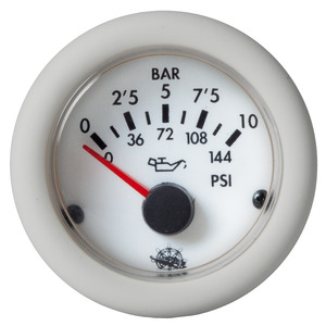 Guardian oil pressure gauge 0-10 bar white 24 V